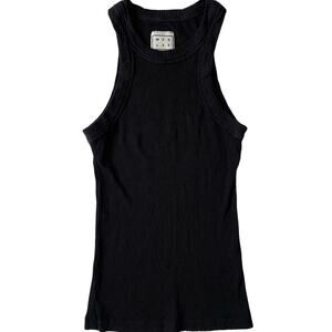 Bandier Wesley Rivington Ribbed Black Racerback Tank Top Size Small